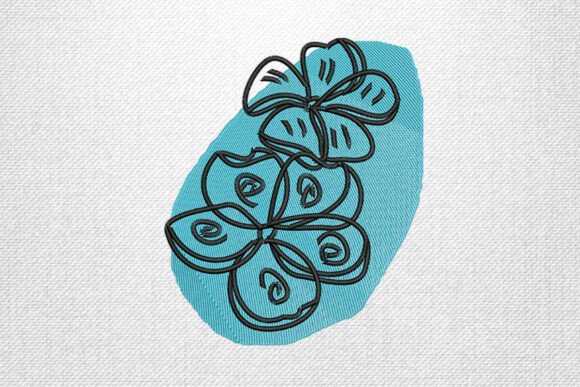 Abstract Floral Outline: Whimsical Charm for Handmade Gifts
